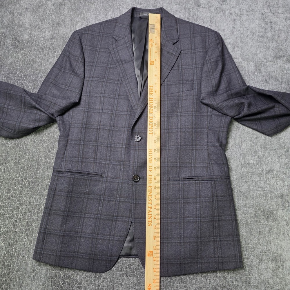 Ralph‎ Lauren Black Label Sport Coat Mens 38R Windowpane Blazer Suit Jacket Gray - Picture 5 of 13